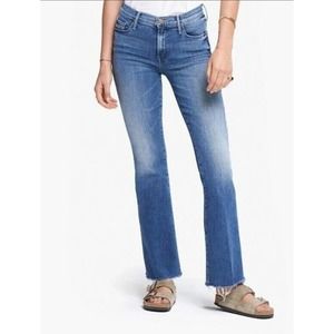 MOTHER Denim The Weekender Fray Flare Leg Jeans Size 28